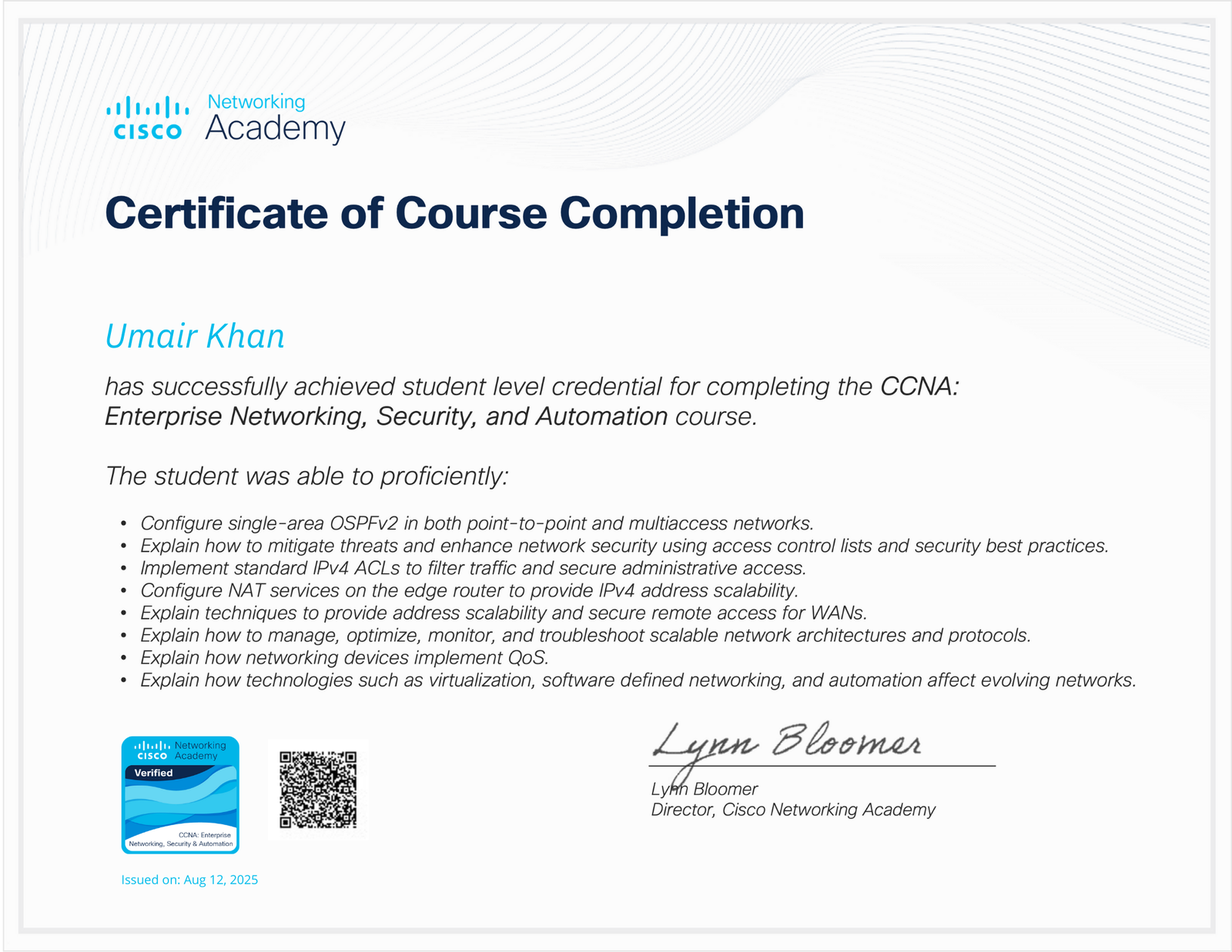 CCNA Enterprise Networking, Security, And Automation